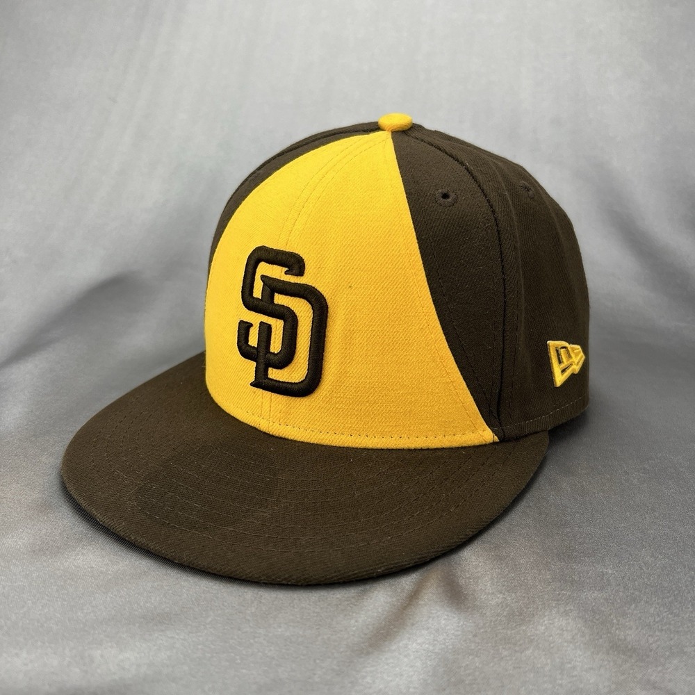San Diego Padres New Era Yellow Brown Two-Tone 59FIFTY Fitted Hat Men's 7 3/8